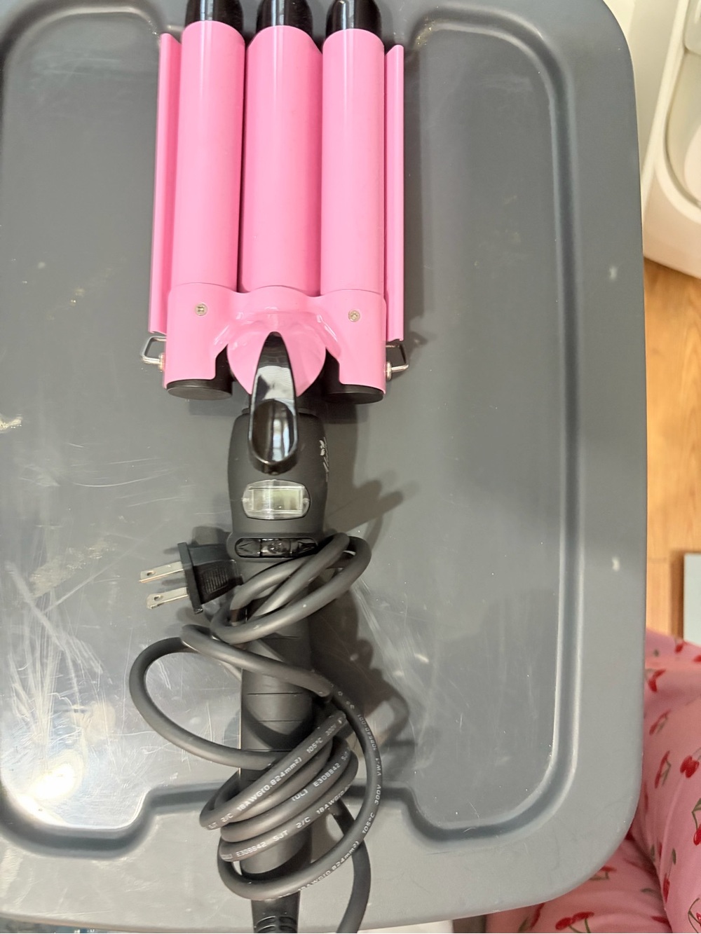 ALURE triple beach waver - pink & black
